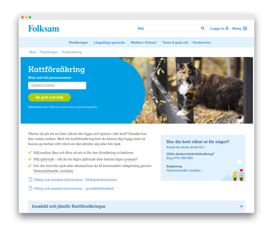 Bäst & kattförsäkring Folksam